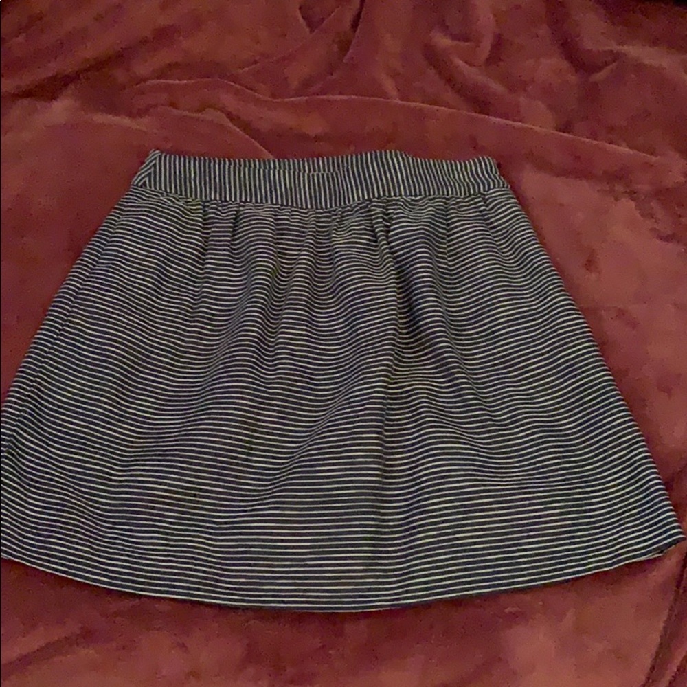 Over the knee striped skirt